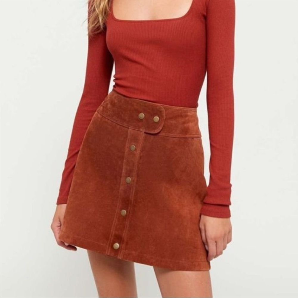 Urban Outfitters Cardiff Suede Mini Skirt Size S